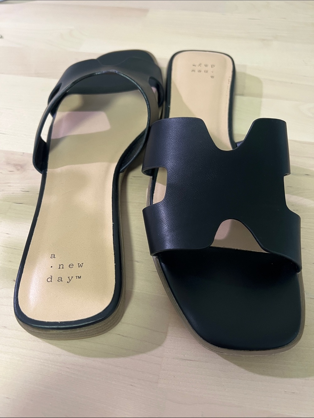 a new day Black Cutout Slide Sandals for Women - Picture 2 of 4